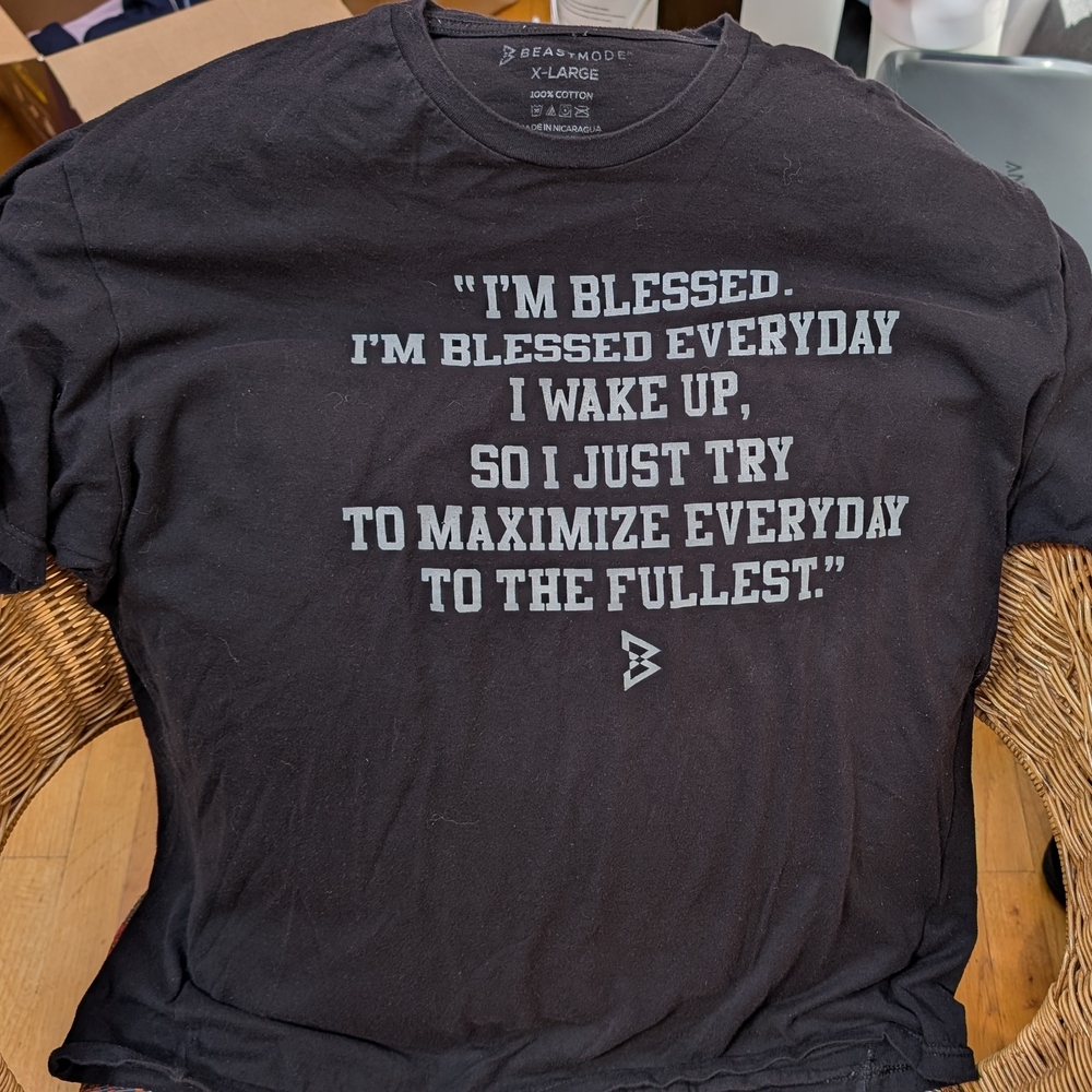 Black Short Sleeve Tee with Motivational Quote